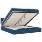 Preview: Ottoman-Bett mit Matratze Blau 160x200 cm Stoff