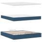 Preview: Ottoman-Bett mit Matratze Blau 160x200 cm Stoff