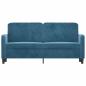 Preview: 2-Sitzer-Sofa Blau 140 cm Samt