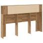 Preview: Kopfteil mit Stauraum Artisan-Eiche 160x18,5x103,5 cm