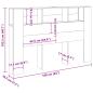Preview: Kopfteil mit Stauraum Artisan-Eiche 160x18,5x103,5 cm