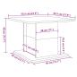 Preview: Couchtisch Altholz-Optik 55,5x55,5x40 cm Holzwerkstoff