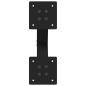 Preview: Couchtischbeine X-Form 2 Stk. Schwarz 30x(30-31) cm Stahl