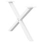 Preview: Couchtischbeine X-Form 2 Stk. Weiß 70x(42-43) cm Stahl