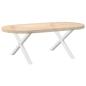 Preview: Couchtischbeine X-Form 2 Stk. Weiß 70x(42-43) cm Stahl
