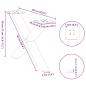 Preview: Couchtischbeine X-Form 2 Stk. Anthrazit 60x(30-31) cm Stahl
