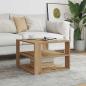 Preview: ARDEBO.de - Couchtisch Artisan-Eiche 58x58x40 cm Holzwerkstoff