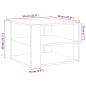 Preview: Couchtisch Artisan-Eiche 58x58x40 cm Holzwerkstoff