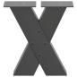 Preview: Couchtischbeine X-Form 2 Stk. Anthrazit 30x(30-31) cm Stahl