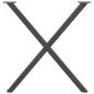 Preview: Esstischbeine X-Form 2 Stk. Anthrazit 70x(72-73) cm Stahl