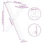 Preview: Esstischbeine X-Form 2 Stk. Anthrazit 90x(72-73) cm Stahl