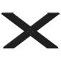 Preview: Couchtischbeine X-Form 2 Stk. Schwarz 70x(42-43) cm Stahl