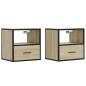 Preview: Wand-Nachttische 2 Stk. Sonoma-Eiche 40x31x39,5 cm