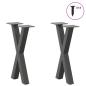 Preview: Couchtischbeine X-Form 2 Stk. Anthrazit 38x(42-43) cm Stahl