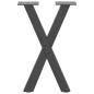 Preview: Couchtischbeine X-Form 2 Stk. Anthrazit 38x(42-43) cm Stahl