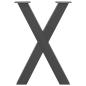 Preview: Esstischbeine X-Form 2 Stk. Anthrazit 50x(72-73) cm Stahl