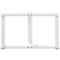 Preview: Couchtischbeine T-Form 2 Stk. Weiß 60x25x(42-43) cm Stahl