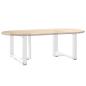 Preview: Couchtischbeine T-Form 2 Stk. Weiß 60x25x(42-43) cm Stahl