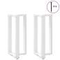 Preview: ARDEBO.de - Bartischbeine T-Form 2 Stk. Weiß 40x35x(91-92) cm Stahl