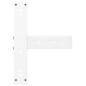 Preview: Bartischbeine T-Form 2 Stk. Weiß 40x35x(91-92) cm Stahl