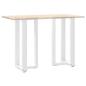 Preview: Bartischbeine T-Form 2 Stk. Weiß 40x35x(91-92) cm Stahl