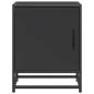 Preview: Nachttisch Schwarz 40x31x50 cm Holzwerkstoff und Metall