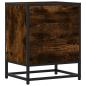 Preview: Nachttische 2 Stk. Räuchereiche 40x31x50cm Holzwerkstoff Metall