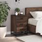 Preview: Nachttisch Braun Eichen-Optik 40x34,5x60cm Holzwerkstoff Metall