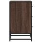 Preview: Nachttisch Braun Eichen-Optik 40x34,5x60cm Holzwerkstoff Metall