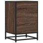 Preview: Nachttisch Braun Eichen-Optik 40x34,5x60cm Holzwerkstoff Metall