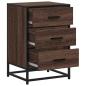 Preview: Nachttisch Braun Eichen-Optik 40x34,5x60cm Holzwerkstoff Metall
