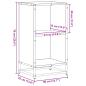 Preview: Bücherregal Räuchereiche 40x35x76 cm Holzwerkstoff