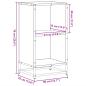 Preview: Bücherregal Schwarz 40x35x76 cm Holzwerkstoff