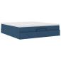 Preview: Ottoman-Bett mit Matratze Blau 180x200 cm Stoff