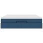 Preview: Ottoman-Bett mit Matratze Blau 180x200 cm Stoff