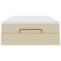 Preview: Ottoman-Bett mit Matratze Creme 120x200 cm Stoff