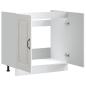 Preview: Spülenunterschrank Kalmar Hochglanz-Weiß 80x46x81,5 cm