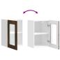 Preview: Küchen-Hängeschrank mit Glastür Räuchereiche Holzwerkstoff