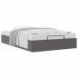 Preview: Ottoman-Bett ohne Matratze Grau 120x200 cm Kunstleder