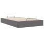 Preview: Ottoman-Bett ohne Matratze Grau 120x200 cm Kunstleder