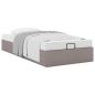 Preview: Ottoman-Bett ohne Matratze Taupe 90x200 cm Stoff