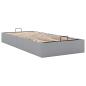 Preview: Ottoman-Bett ohne Matratze Hellgrau 90x200 cm Stoff
