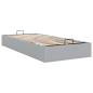 Preview: Ottoman-Bett ohne Matratze Hellgrau 90x200 cm Stoff