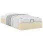 Preview: Ottoman-Bett ohne Matratze Creme 90x190 cm Stoff