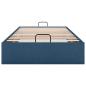 Preview: Ottoman-Bett ohne Matratze Blau 90x200 cm Stoff