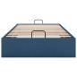 Preview: Ottoman-Bett ohne Matratze Blau 80x200 cm Stoff