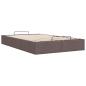 Preview: Ottoman-Bett ohne Matratze Dunkelbraun 120x190 cm Stoff