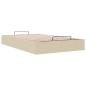 Preview: Ottoman-Bett ohne Matratze Creme 120x190 cm Stoff