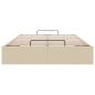 Preview: Ottoman-Bett ohne Matratze Creme 120x190 cm Stoff