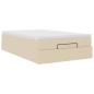 Preview: Ottoman-Bett mit Matratze Creme 120x190 cm Stoff